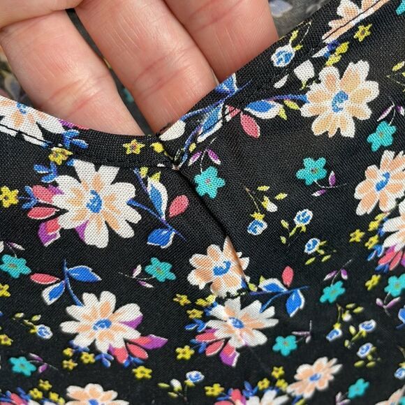 Joe Boxer boho black floral print romper with pockets 3X NWT - Picture 15 of 15